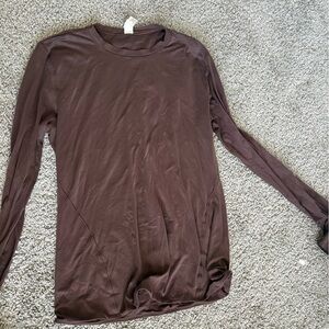 lululemon athletica Women's Long Sleeve Top in Brown